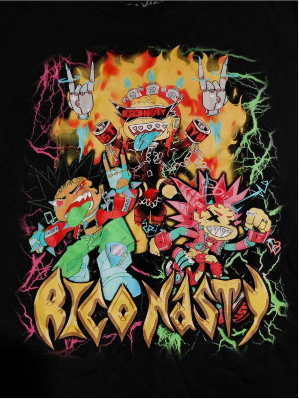 Rico Nasty Lightning Anime Soundcloud Rap Queen T-Shirt Size Medium - Picture 3 of 5